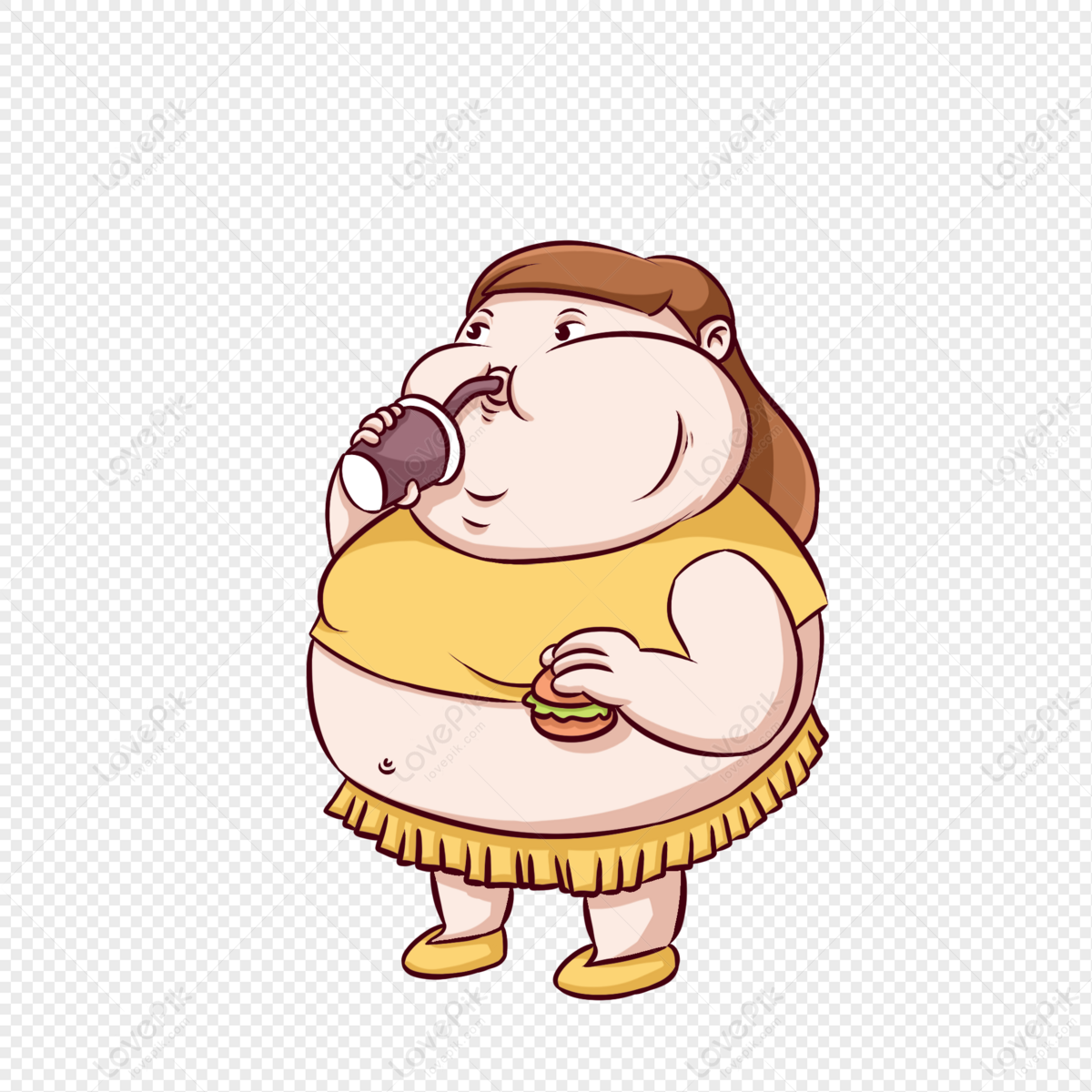 Fat Girl PNG White Transparent And Clipart Image For Free Download -  Lovepik | 401389042
