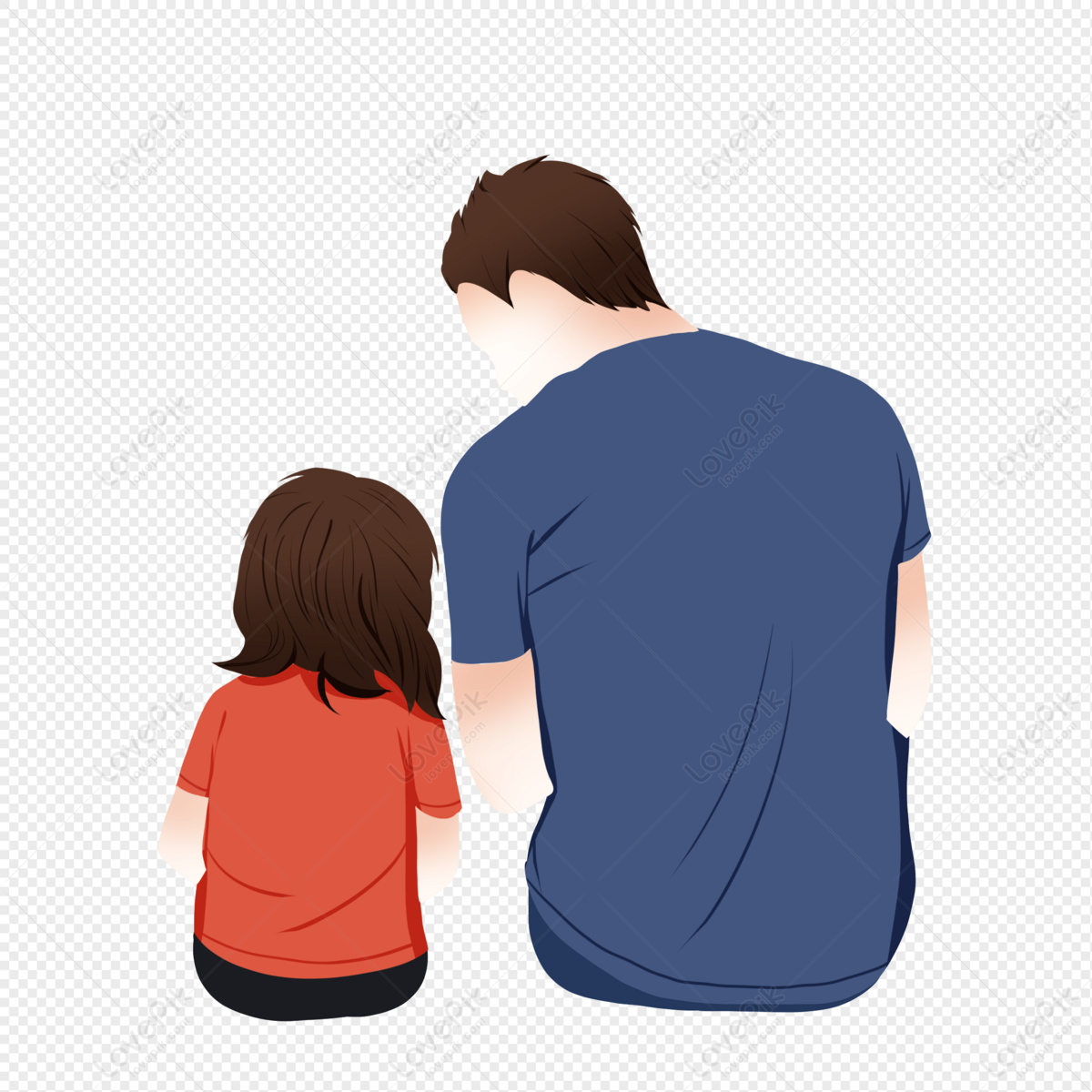 Father And Daughter Sitting And Chatting Back, Father Daughter, Family,  Back PNG Transparent Background And Clipart Image For Free Download -  Lovepik | 401421946