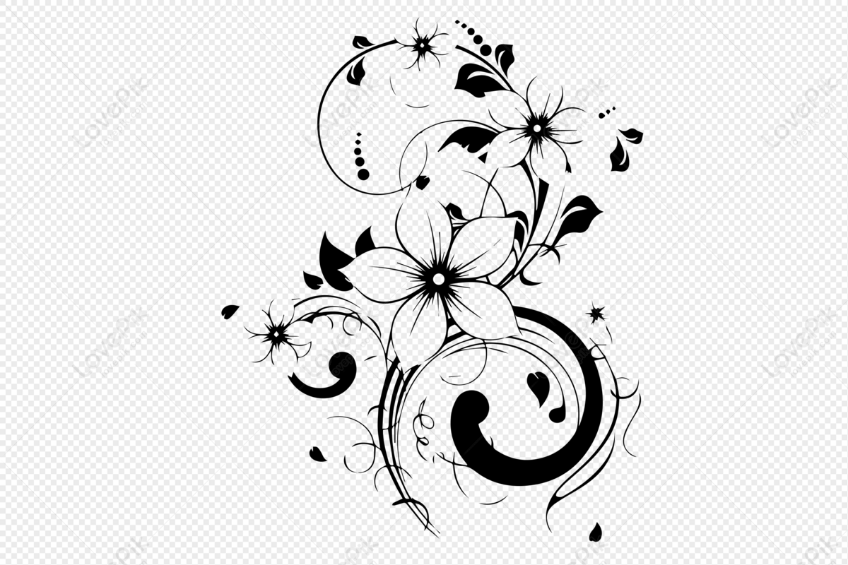 White paper flowers pattern seamless vecvtor free download