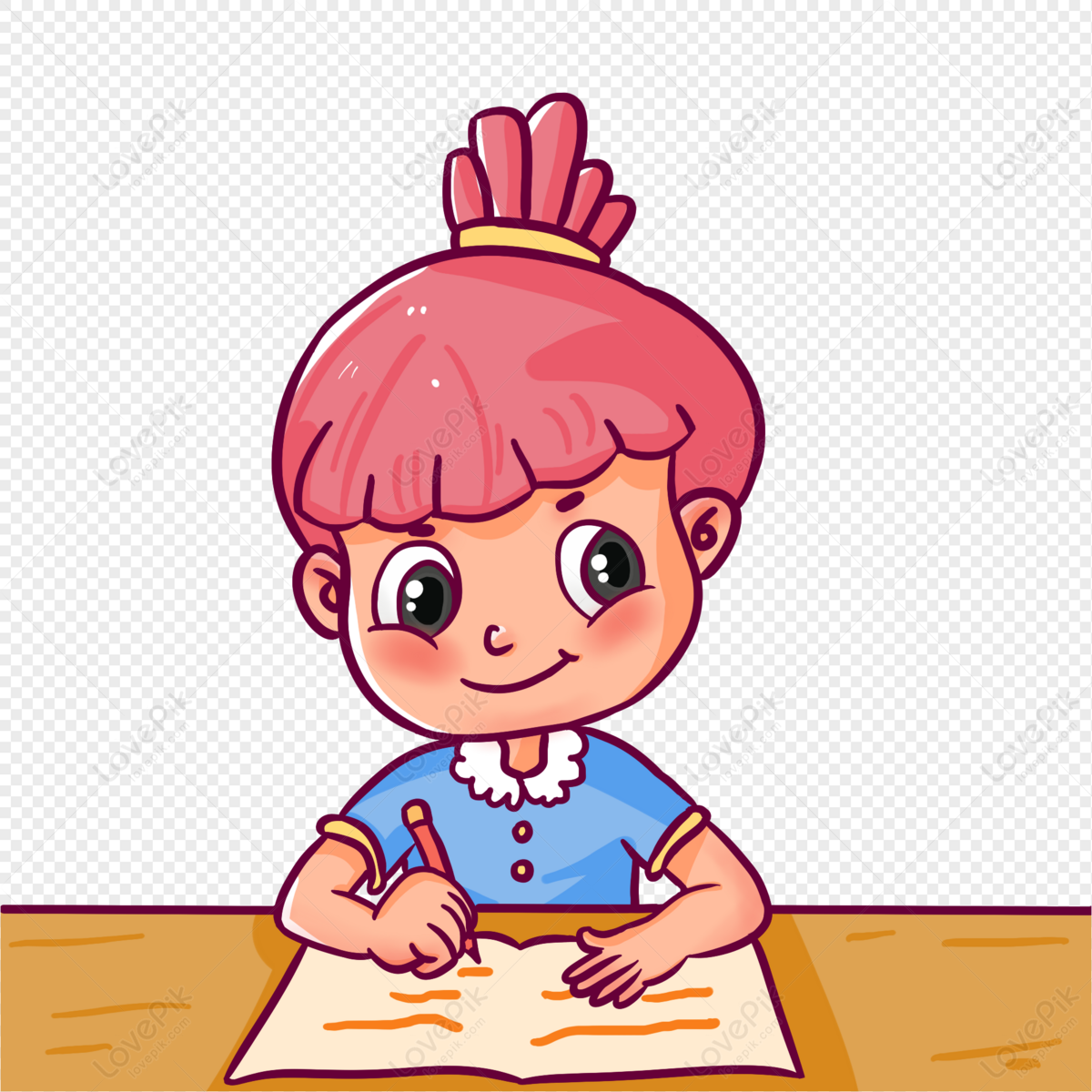girl doing homework, and homework, book, writing png transparent image
