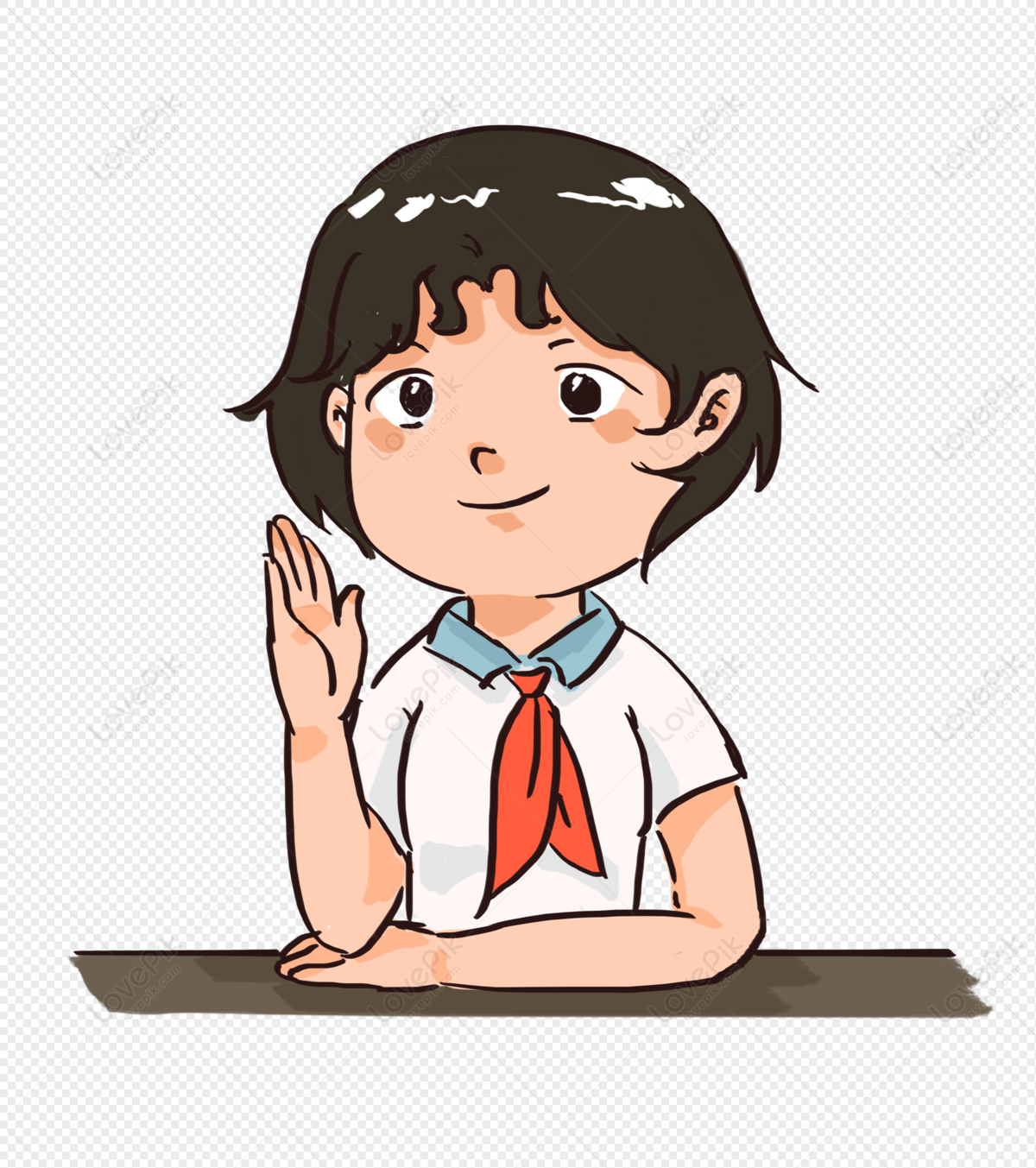 Girl Raising Her Hand To Answer A Question PNG Image Free Download And  Clipart Image For Free Download - Lovepik | 401457171