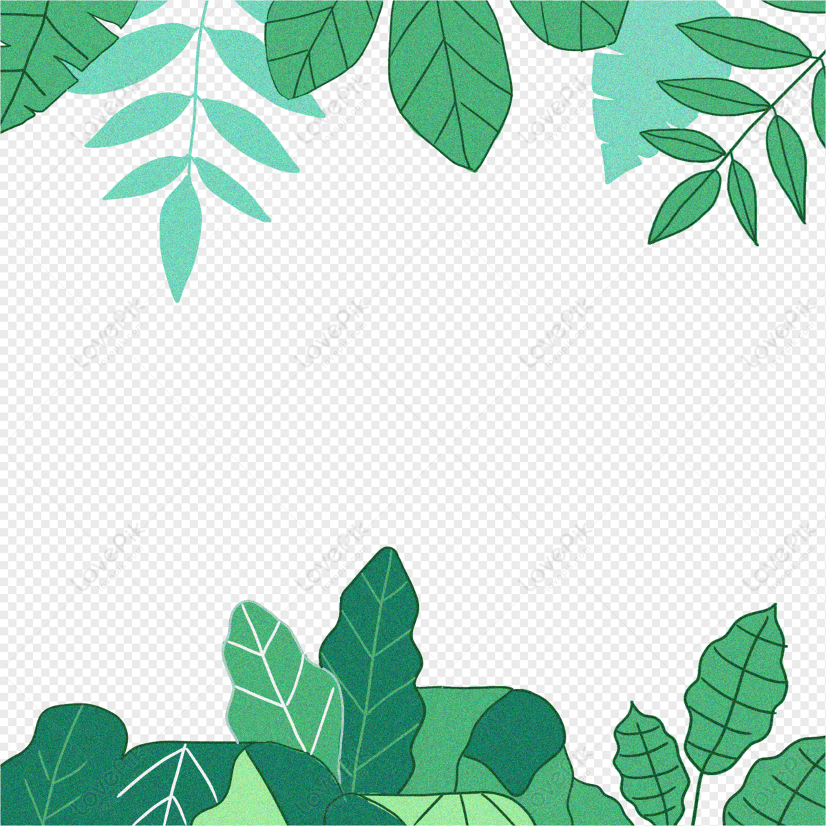 Green Leaf Border PNG Free Download And Clipart Image For Free Download -  Lovepik | 401398453