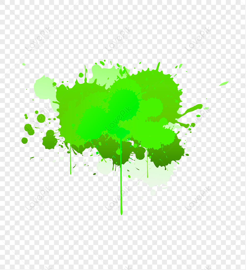 green paint splash