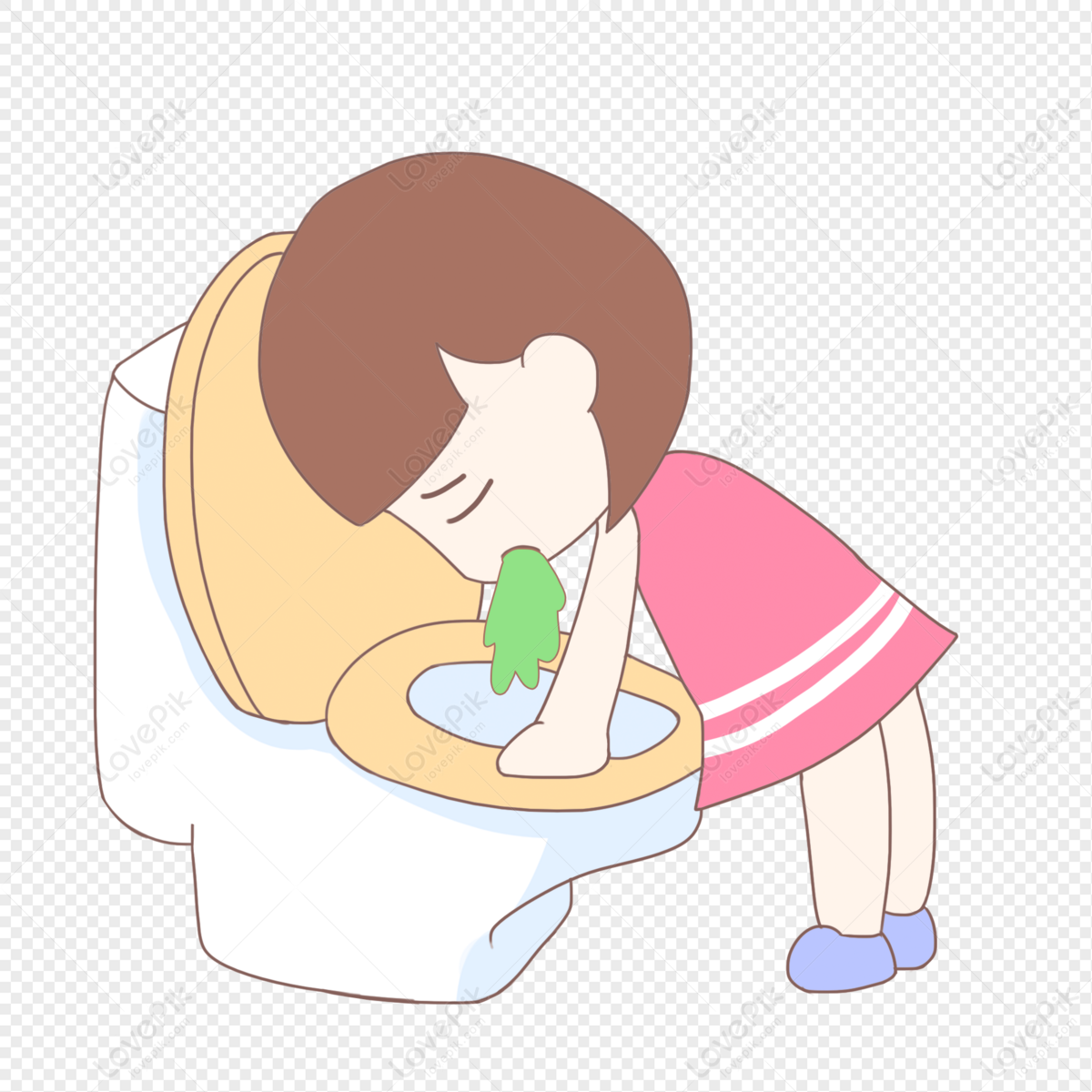 Hand Drawn Cartoon Healthy Vomiting Girl PNG Image Free Download And  Clipart Image For Free Download - Lovepik | 401392901