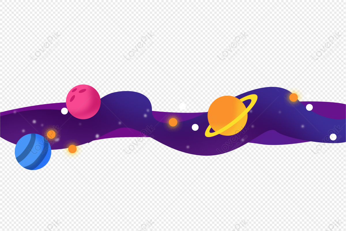Hand Drawn Cartoon Universe Galaxy Planet Dividing Line Lace PNG  Transparent And Clipart Image For Free Download - Lovepik | 401513836