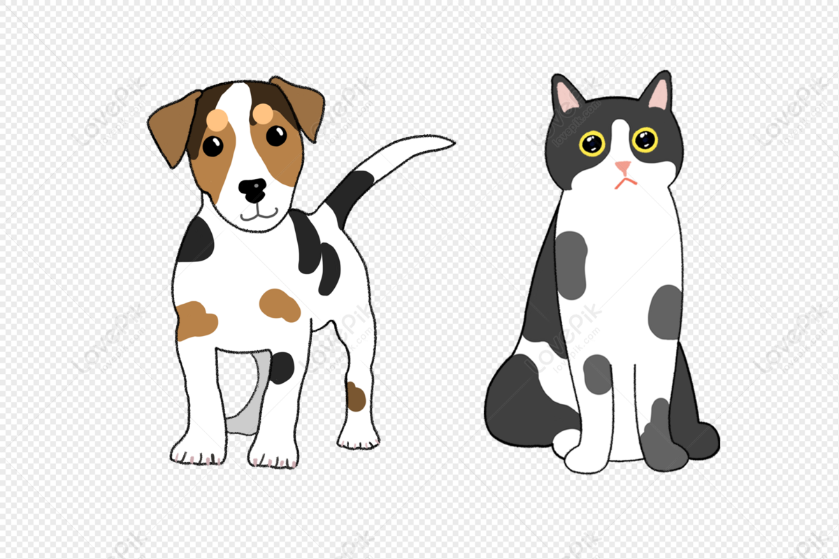 Hand Drawn Cat And Dog PNG Image And Clipart Image For Free Download -  Lovepik | 401408598
