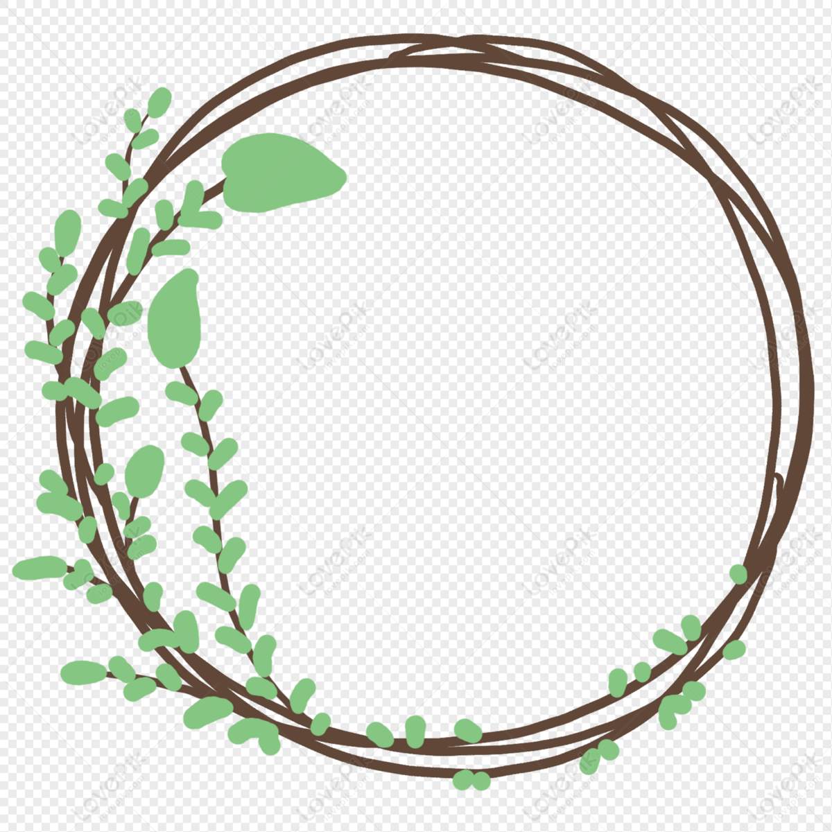Hand drawn leaves vine border, material, hands leaves, leaves png image free download