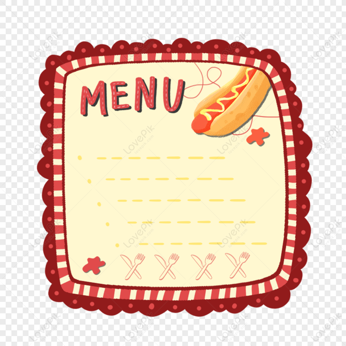 Kích thước menu chuẩn được sử dụng phổ biến nhất hiện nay