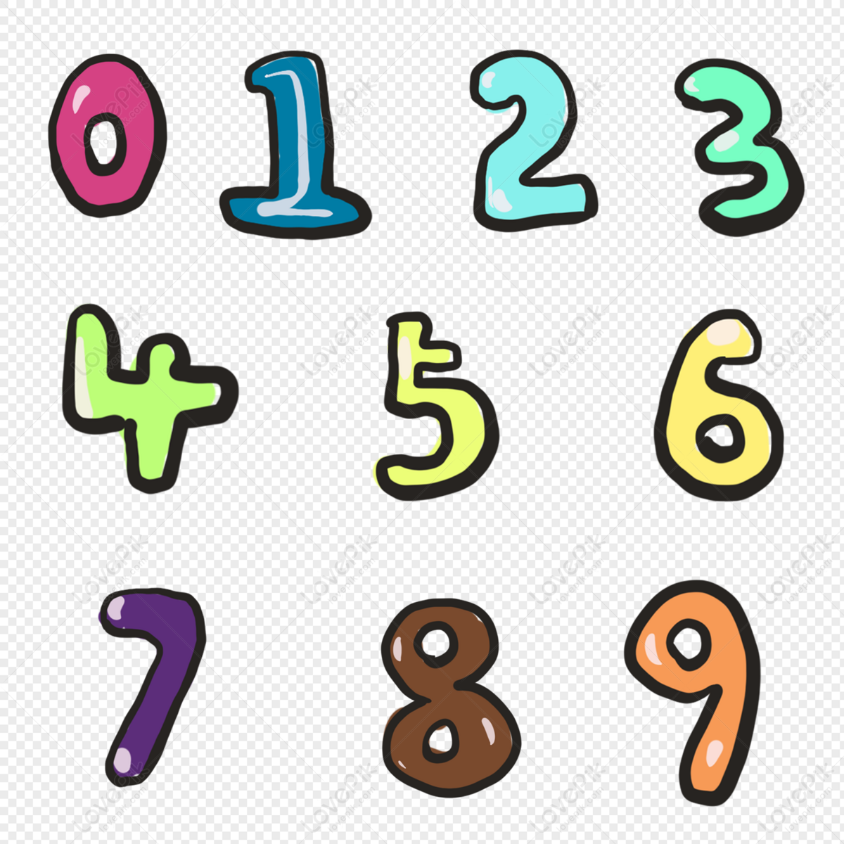 Hand Drawn Numbers PNG Image And Clipart Image For Free Download - Lovepik  | 401485878