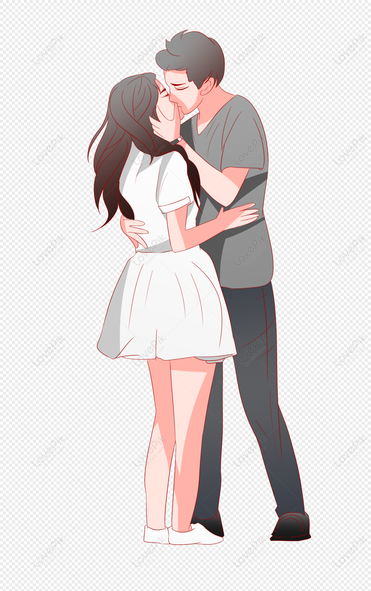 Anime Couple Kiss Transparent & PNG Clipart, kiss anime sketches HD phone  wallpaper