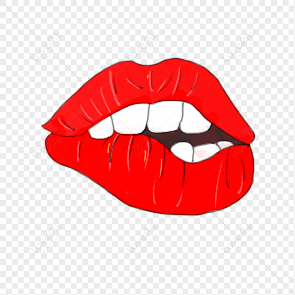 Сексуальные Губы Концептуальные изображение с яркими красный открытый рот