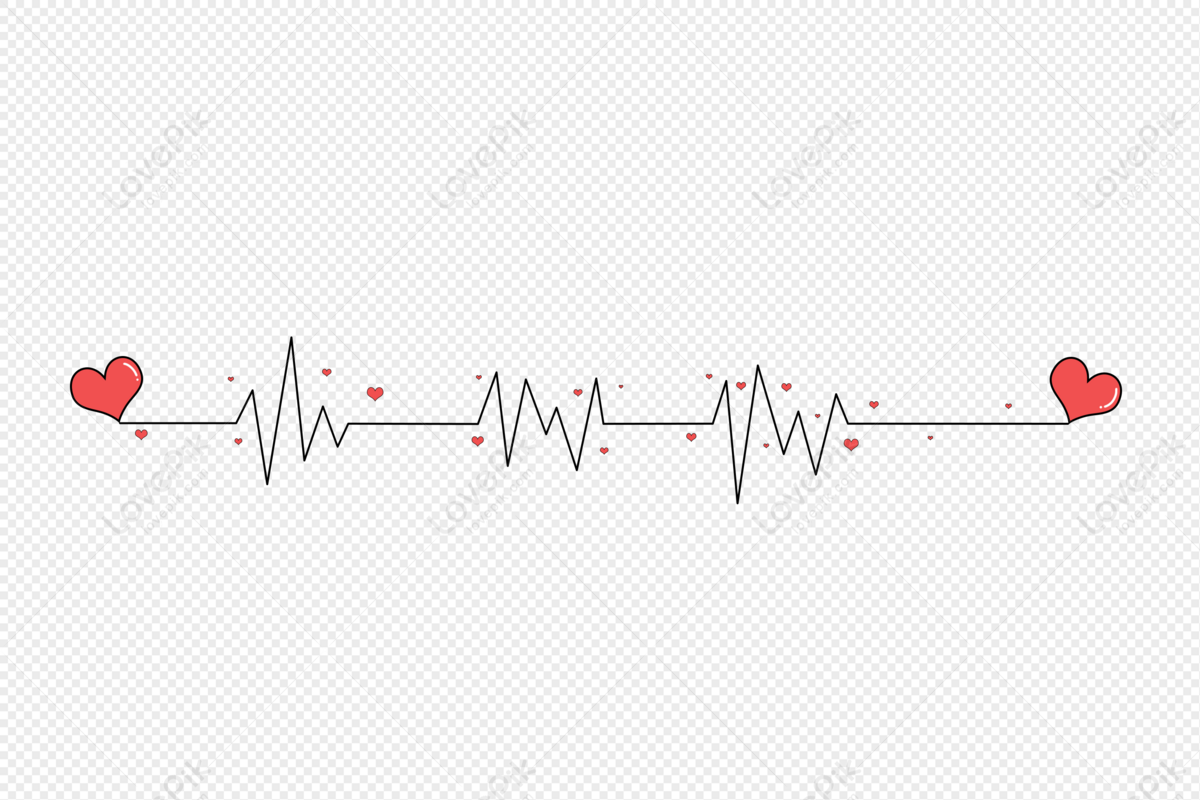 Love heart rate map dividing line, horizontal, dashed lines, heart rate png free download
