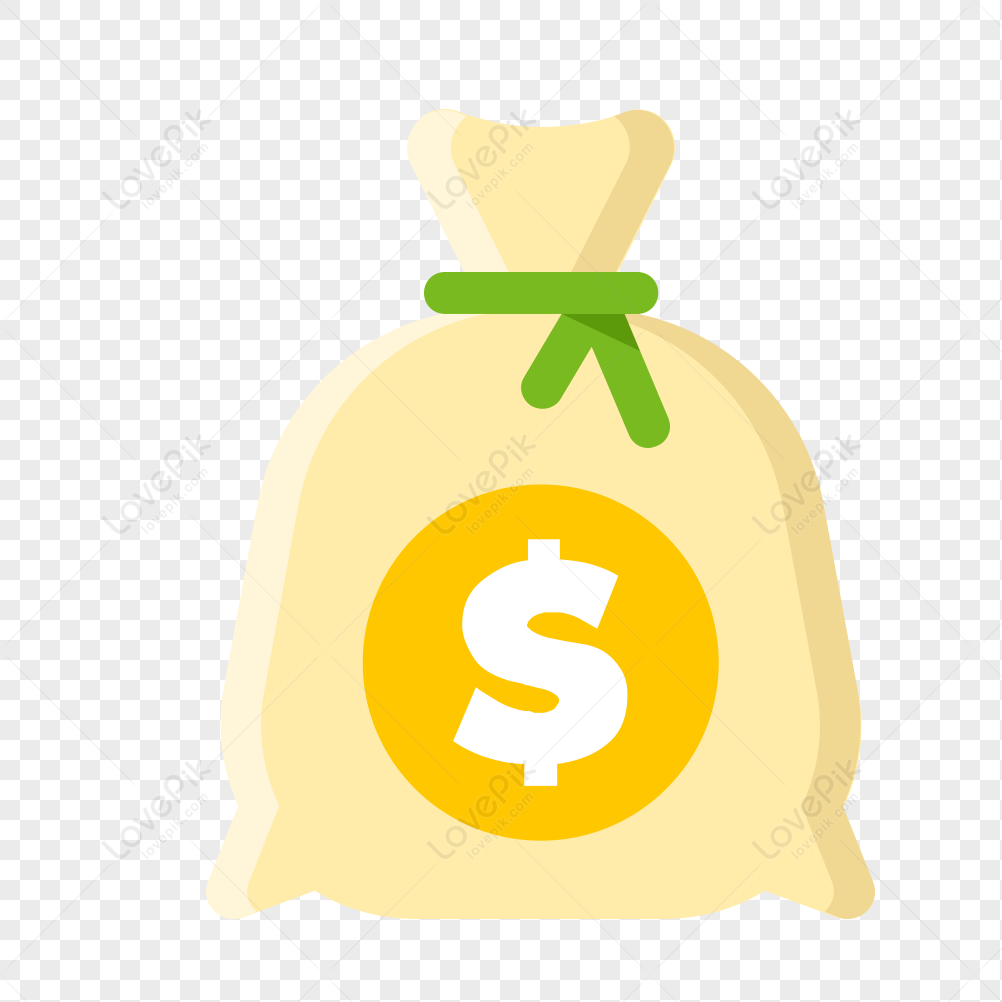 money bag icons isolated on transparent background. Modern and editable money  bag icon. Simple icon vector illustration. Stock Vector