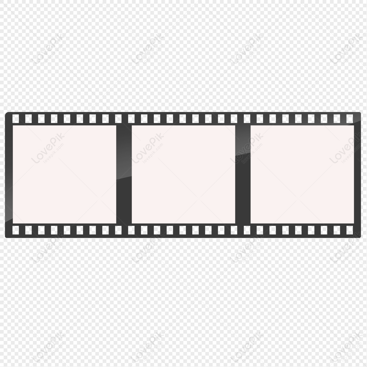 Photo frame black and white simple film shape border photo wall , shapes, simple border, simple frame png image