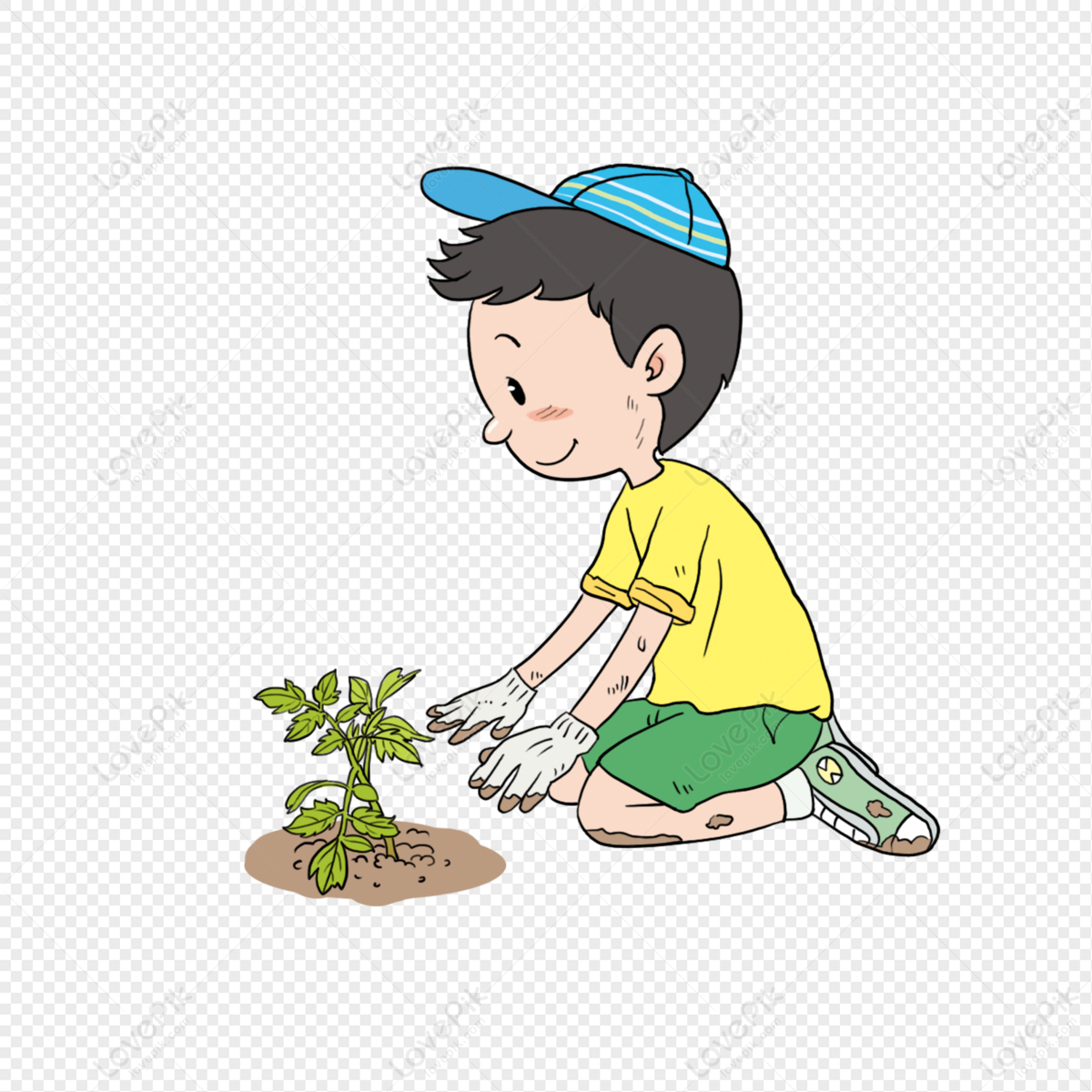 Дети сажают цветы на прозрачном фоне. Дети садят на прозрачном фоне. Мальчик сажает цветы. Мальчик без фона. Planting boy
