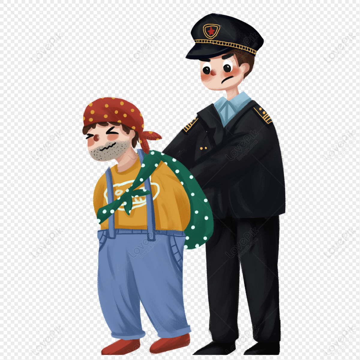 Police Catch Thief Free PNG And Clipart Image For Free Download - Lovepik |  401410379