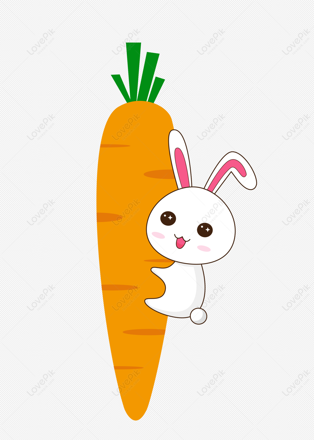 Rabbit Carrot Free PNG And Clipart Image For Free Download - Lovepik |  401368399