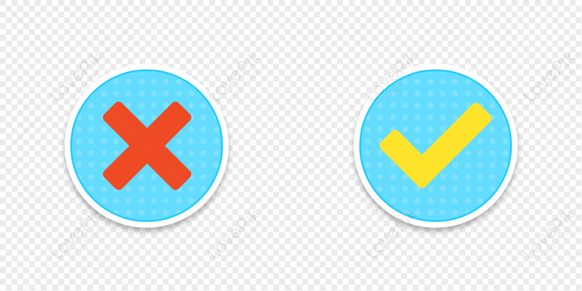Premium Vector  Set of correct and wrong botton icon. icon design