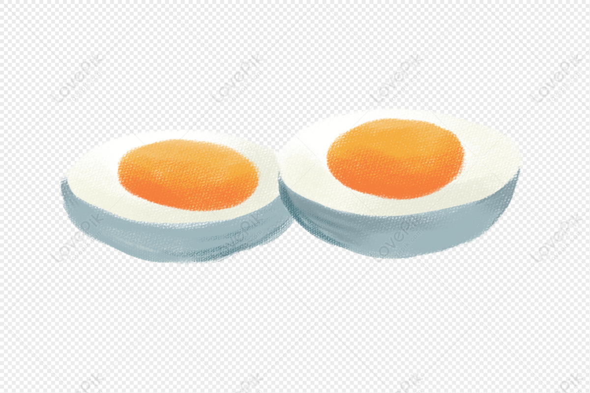 Hard Boiled Egg Cut In Half transparent PNG - StickPNG