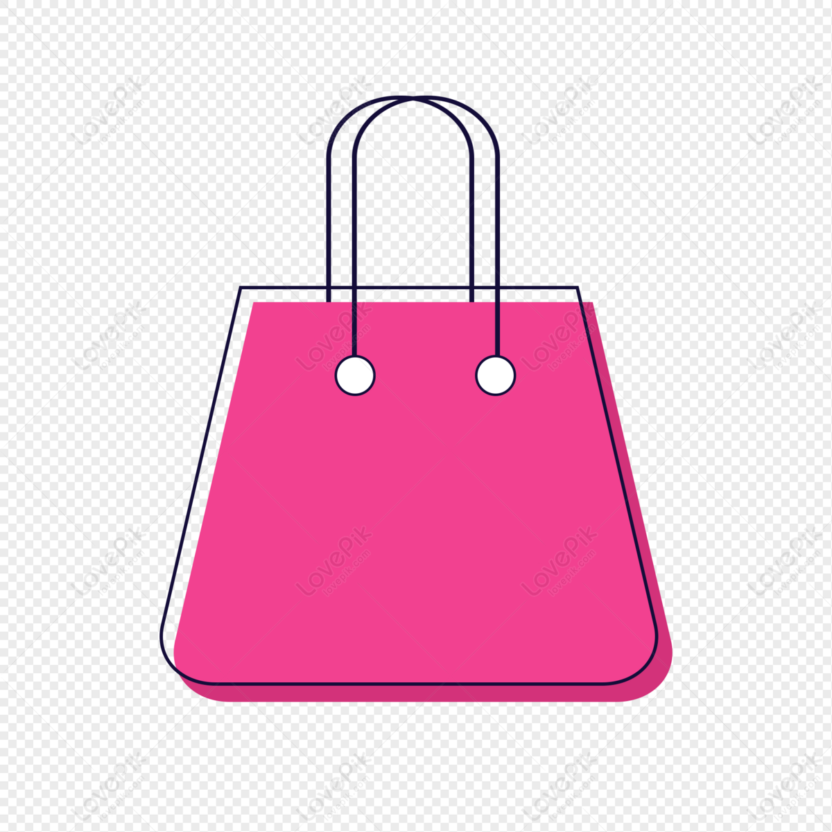 Shopping Bag Line Vector Icon On Transparent Background Royalty Free SVG,  Cliparts, Vectors, and Stock Illustration. Image 53562974.
