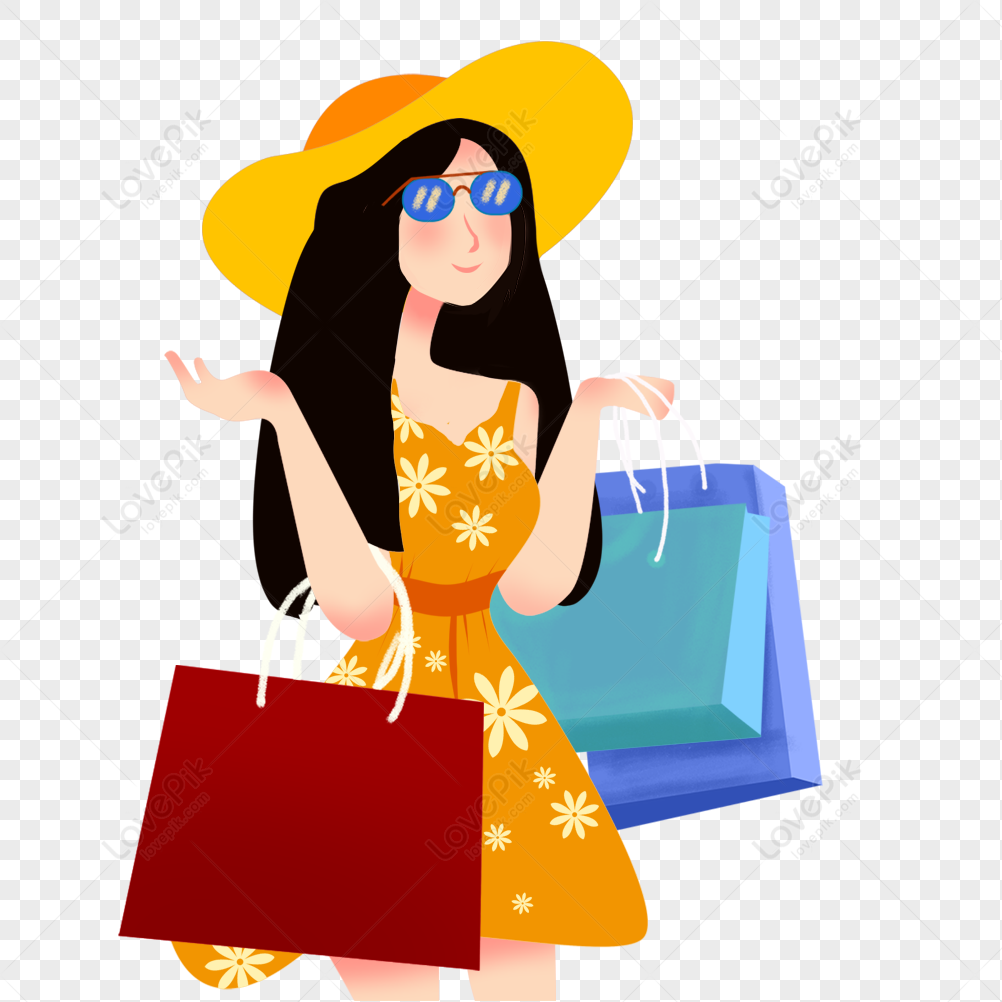 Shopping Girl PNG Transparent Background And Clipart Image For Free  Download - Lovepik | 401468280
