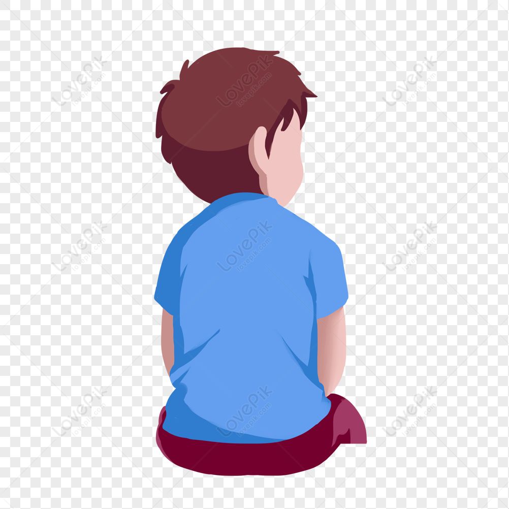 Sitting Boy Back View Free PNG And Clipart Image For Free Download -  Lovepik | 401403029