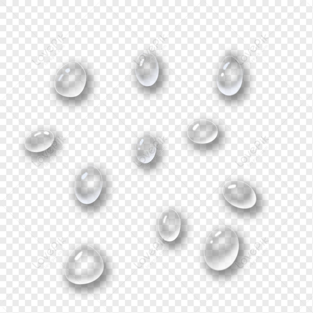 Realistic Water Droplets PNG, Vector, PSD, and Clipart With