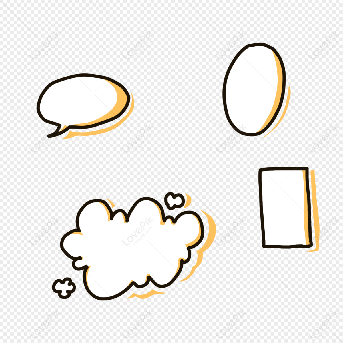 Yellow Hand Drawn Speech Bubble PNG Hd Transparent Image And Clipart Image  For Free Download - Lovepik | 401422724