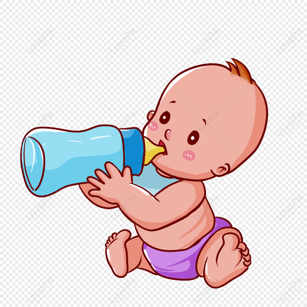 Baby Drinking Milk Free PNG And Clipart Image For Free Download - Lovepik |  401558399