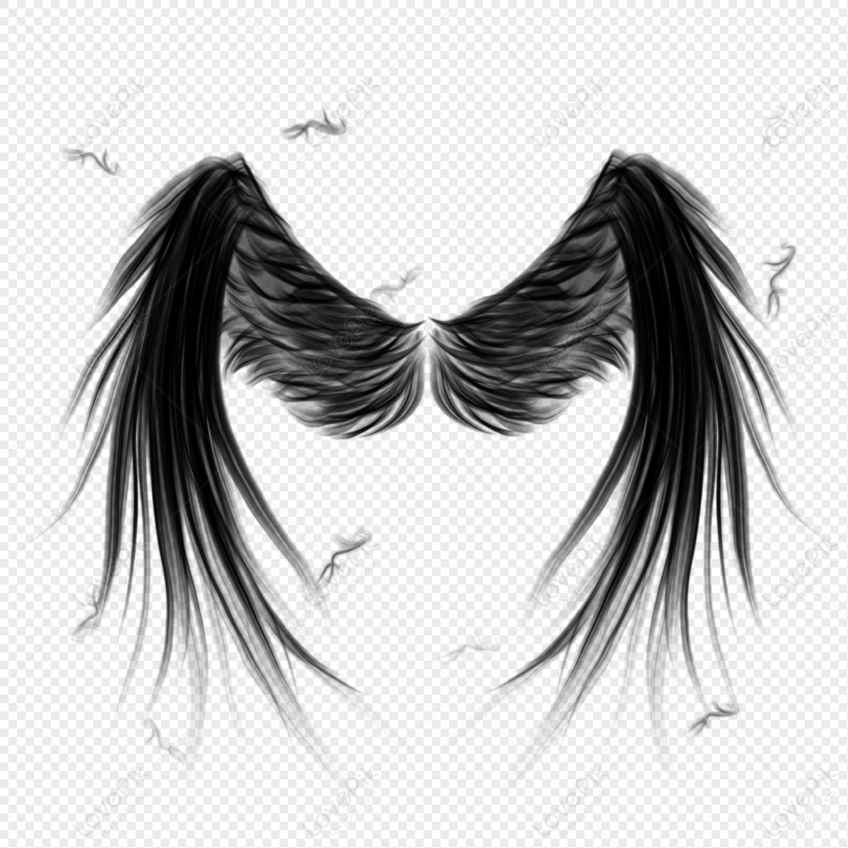 Drawing Dark Demon Wings PNG Images