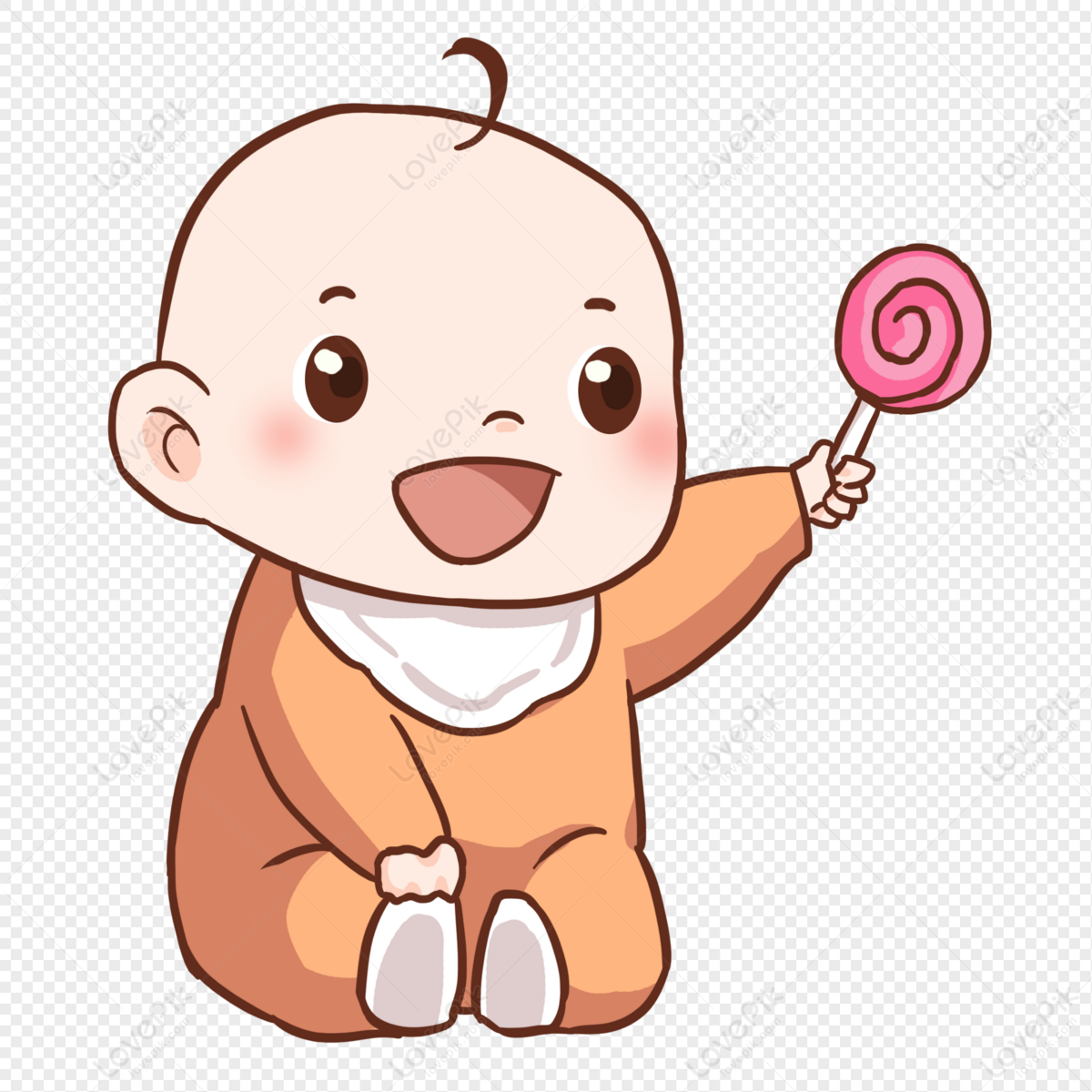 Cartoon Baby Holding Lollipop PNG Image Free Download And Clipart Image For  Free Download - Lovepik | 401565291