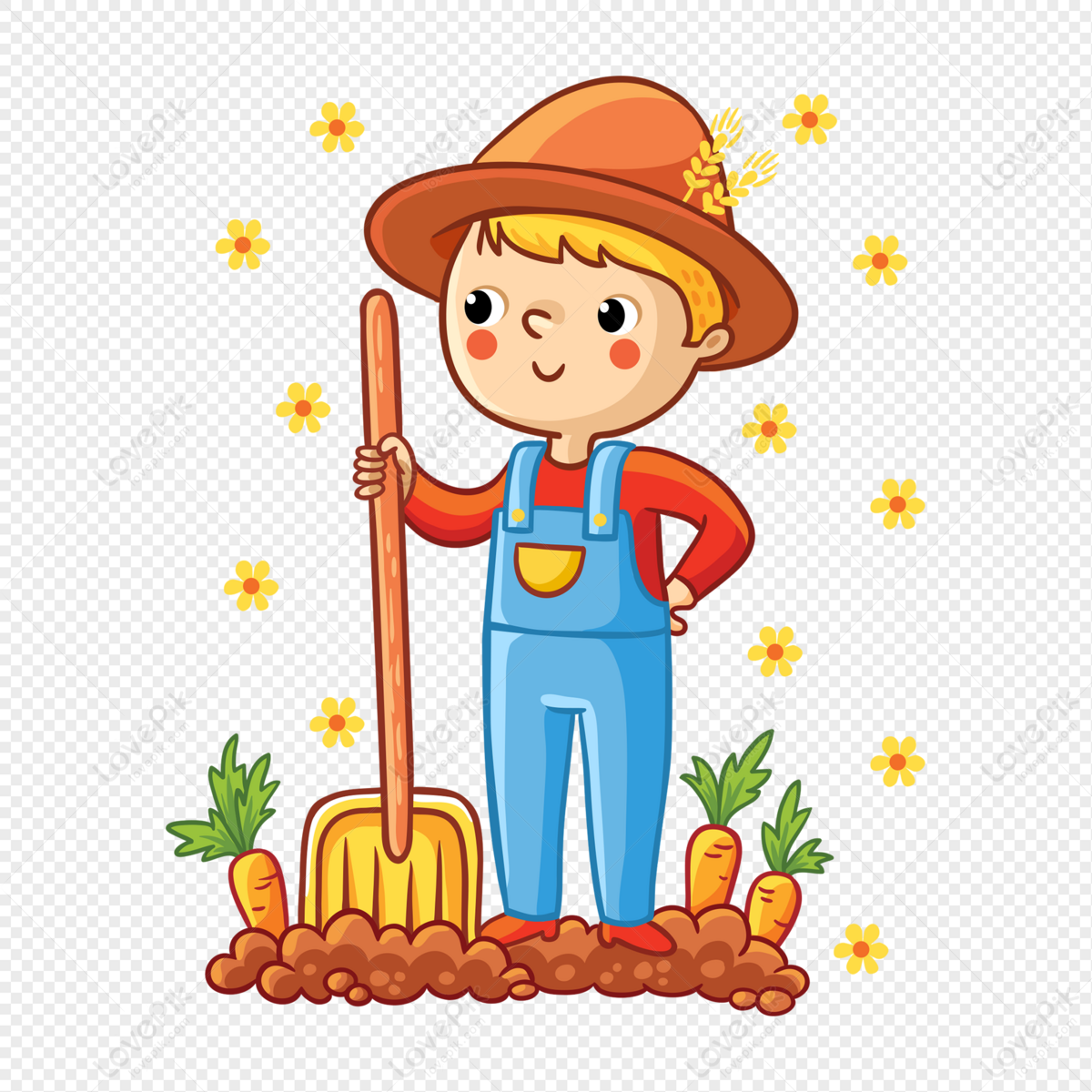 Cartoon Farmer Farming Picture PNG Transparent Background And Clipart Image  For Free Download - Lovepik | 401543030