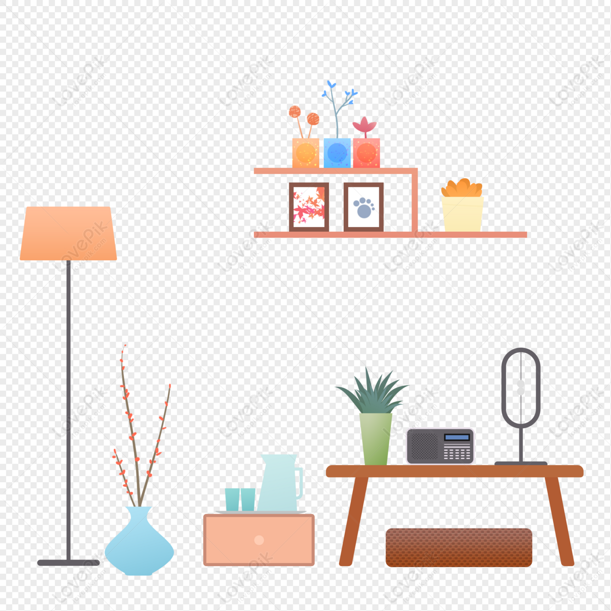Cartoon Furniture Home Decoration PNG Image Free Download And Clipart Image  For Free Download - Lovepik | 401548671
