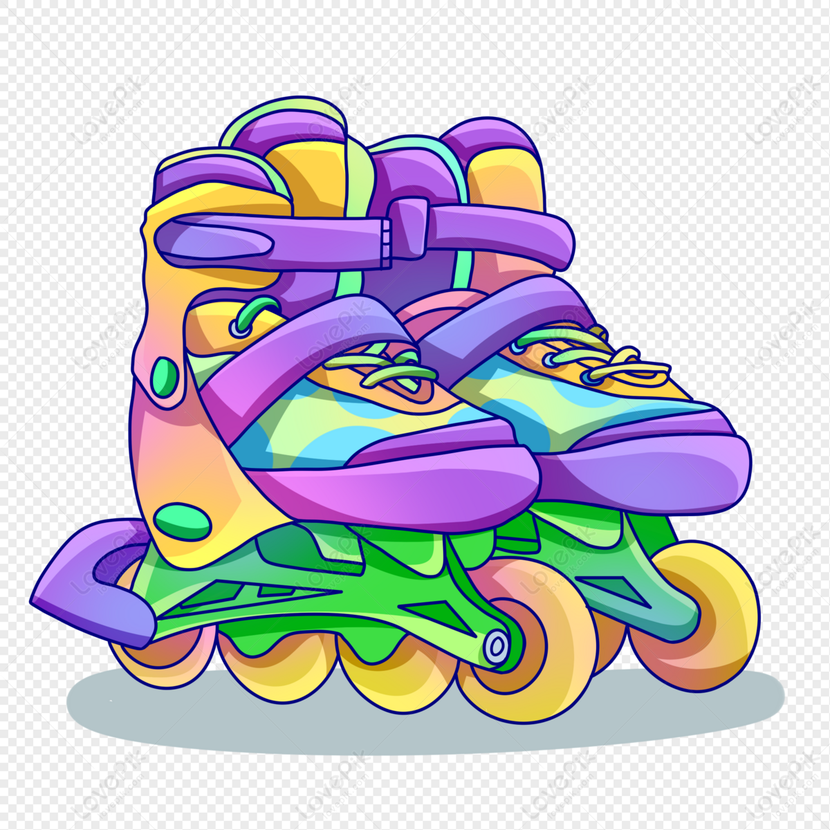 Cartoon Pair Of Roller Skates PNG Hd Transparent Image And Clipart Image  For Free Download - Lovepik | 401551504