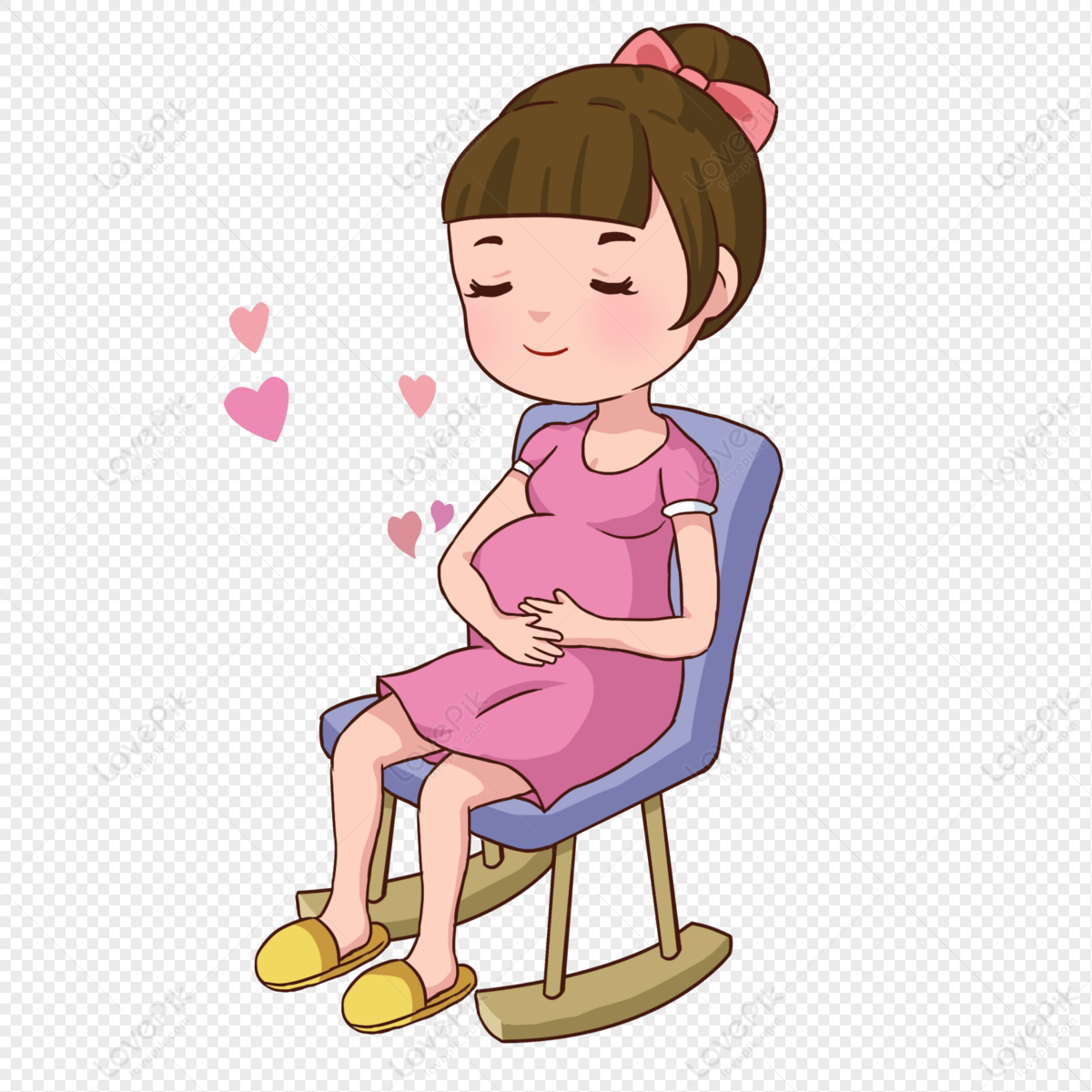 Cartoon Pregnant Woman Happy Picture PNG Free Download And Clipart Image  For Free Download - Lovepik | 401565343
