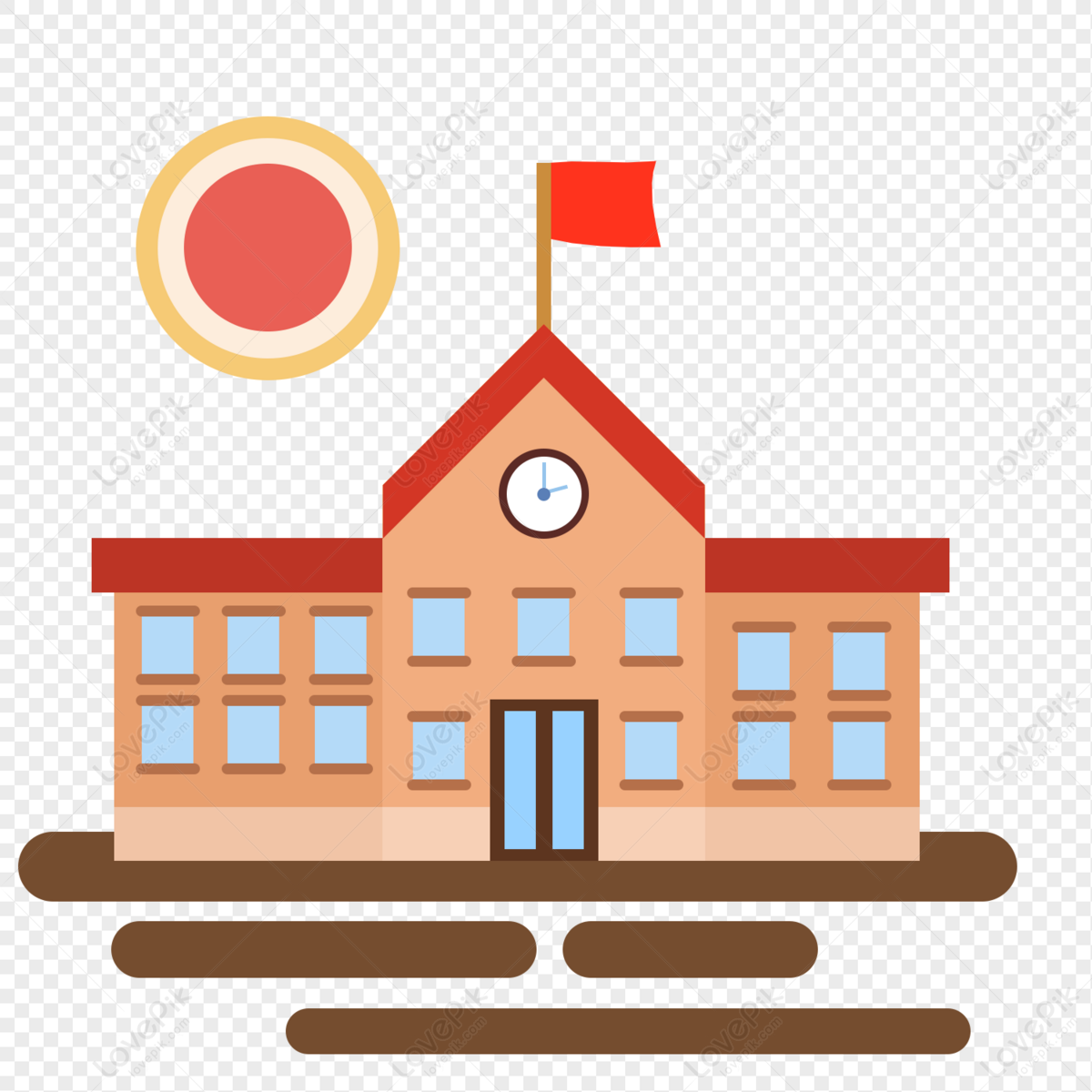 Cartoon Primary School School Building Free PNG And Clipart Image For Free  Download - Lovepik | 401563019