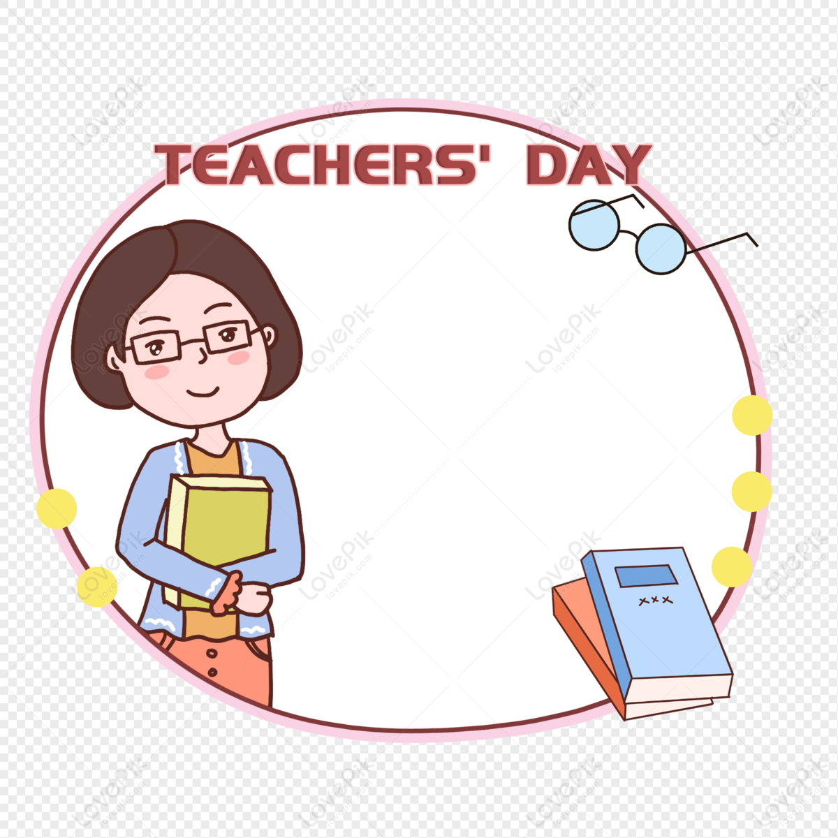 Cartoon Teachers Day Border PNG Transparent Background And Clipart Image  For Free Download - Lovepik | 401608760