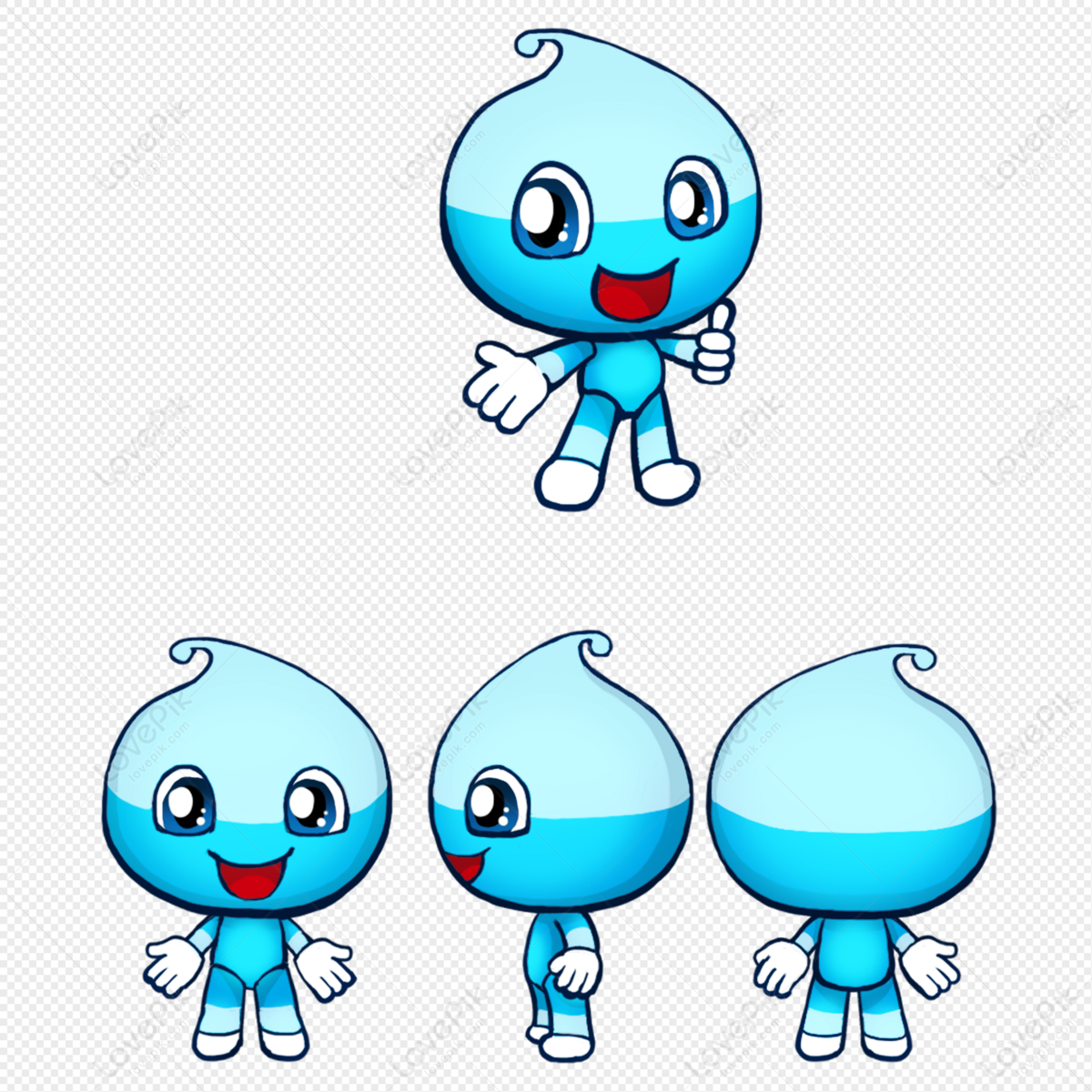 Mascota De Gota De Agua De Dibujos Animados PNG Imágenes Gratis - Lovepik