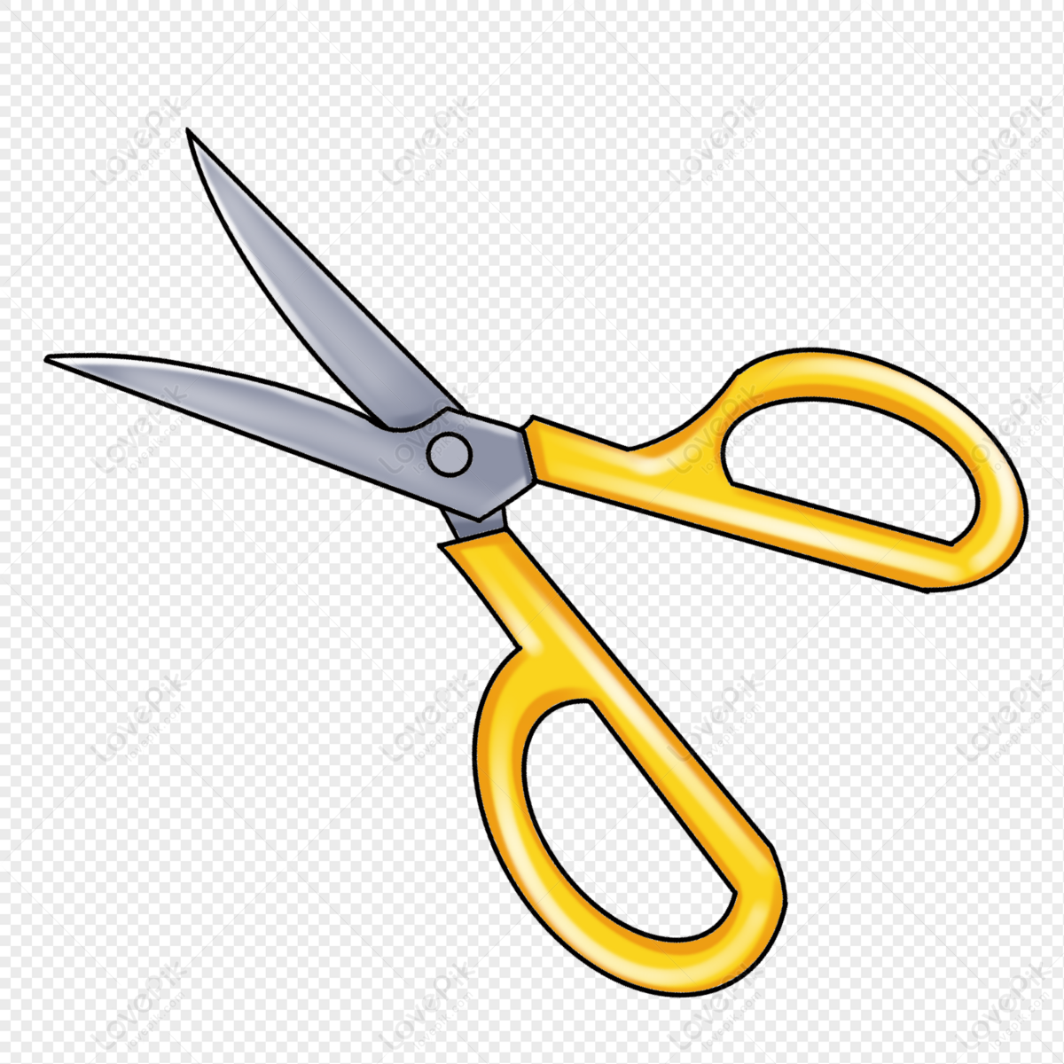 Cartoon Yellow Scissors Illustration PNG Picture And Clipart Image For Free  Download - Lovepik | 401533945