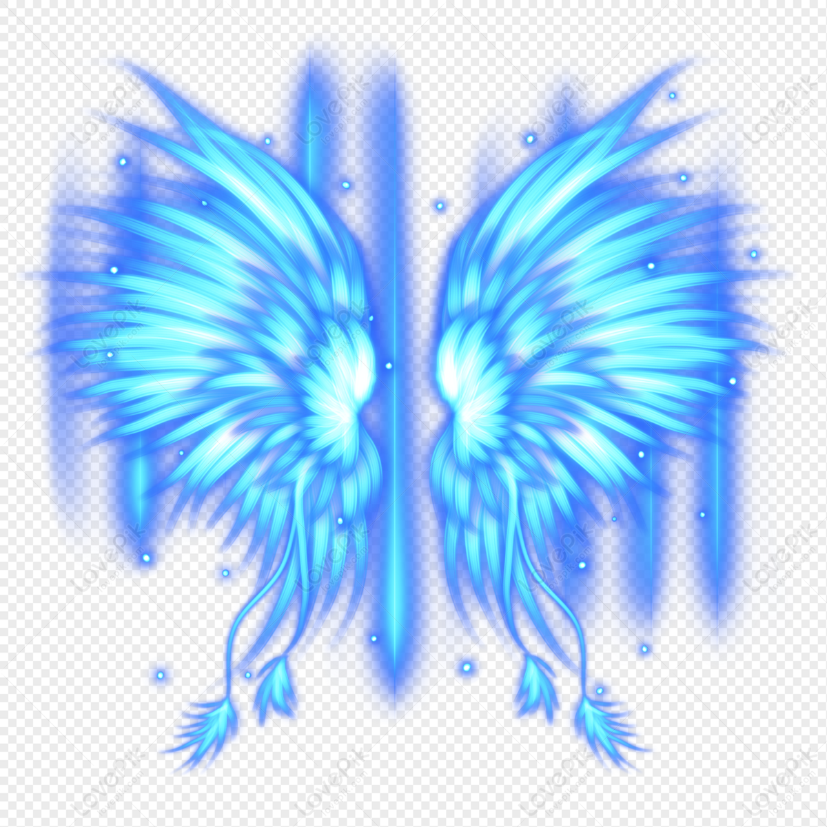 Fantasy Light Blue Wings PNG Transparent And Clipart Image For Free  Download - Lovepik | 401532276