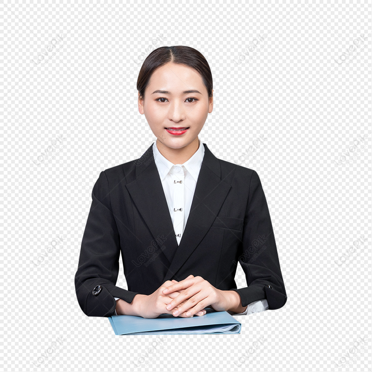 Front desk staff, service staff, desk, business woman png picture