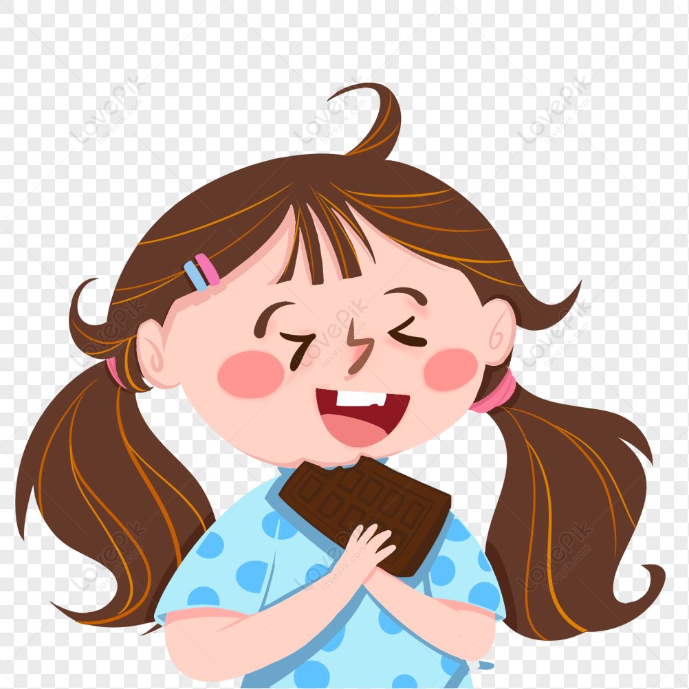 Girl Eating Chocolate PNG Transparent Background And Clipart Image For Free  Download - Lovepik | 401553350