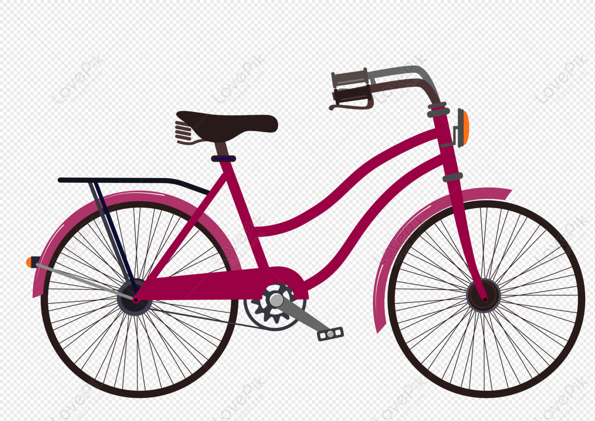 Material De Vector De Bicicleta De Dibujos Animados Dibujados A PNG  Imágenes Gratis - Lovepik