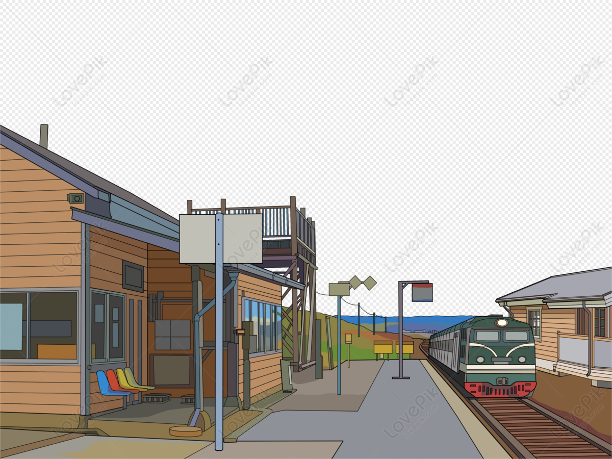 Hand Drawn Cartoon Train Station PNG Picture And Clipart Image For Free  Download - Lovepik | 401572885