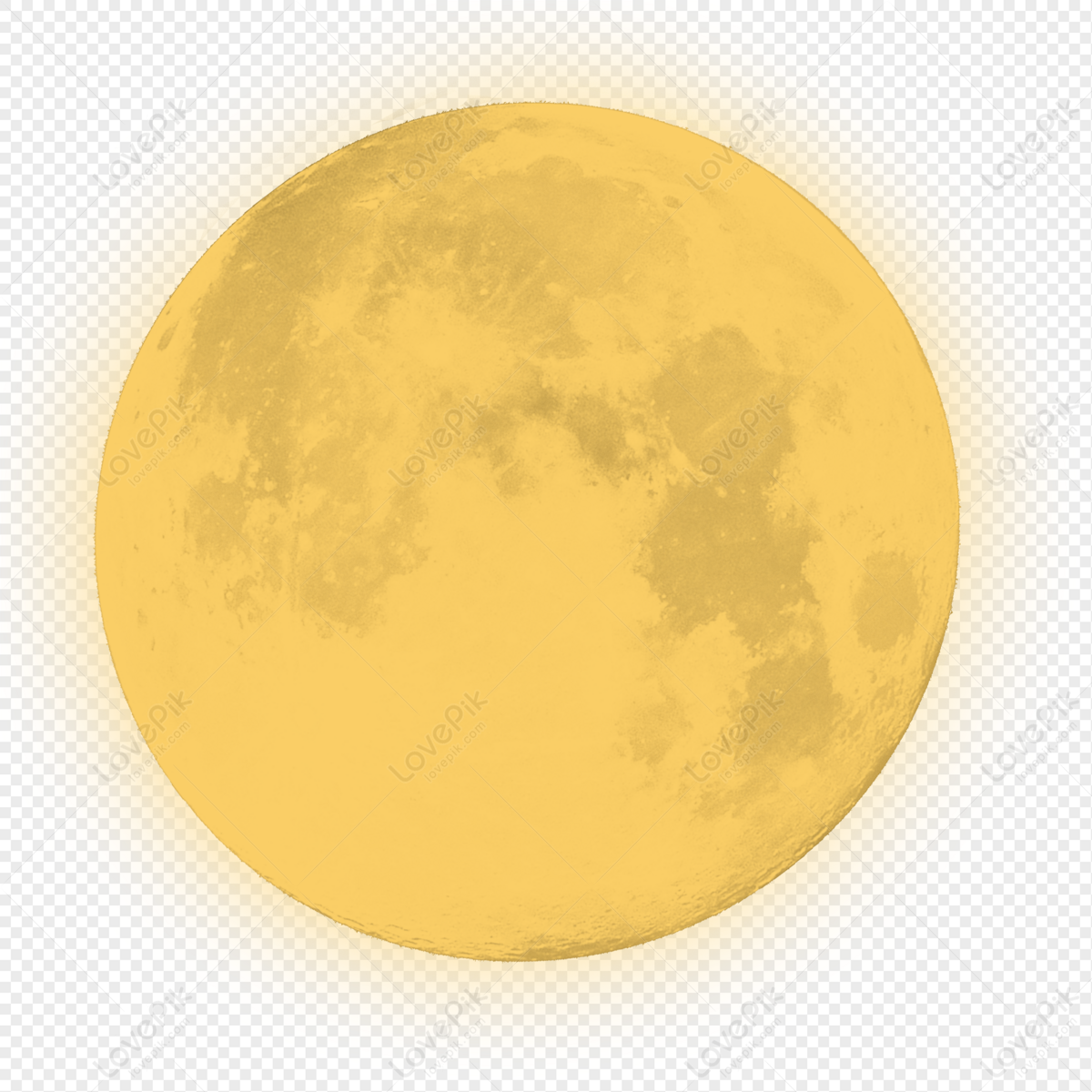 Glowing Moon Vector Illustration PNG Images