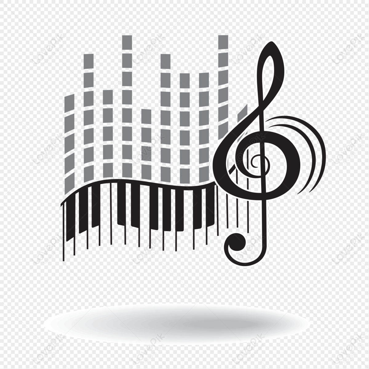 Biểu tượng âm nhạc Hình nền màu xanh tối giản - Hình Nền Đẹp