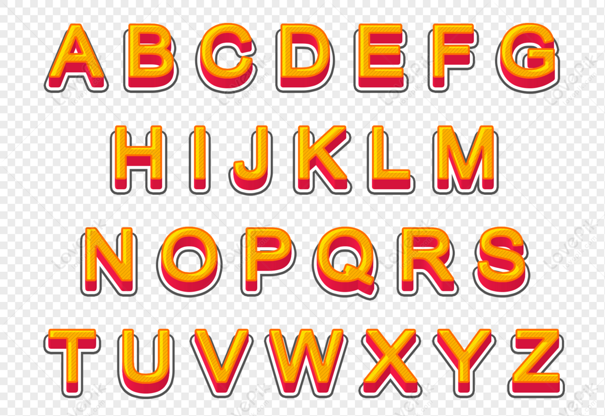 Orange Cartoon Alphabet PNG Transparent And Clipart Image For Free Download  - Lovepik | 400804316