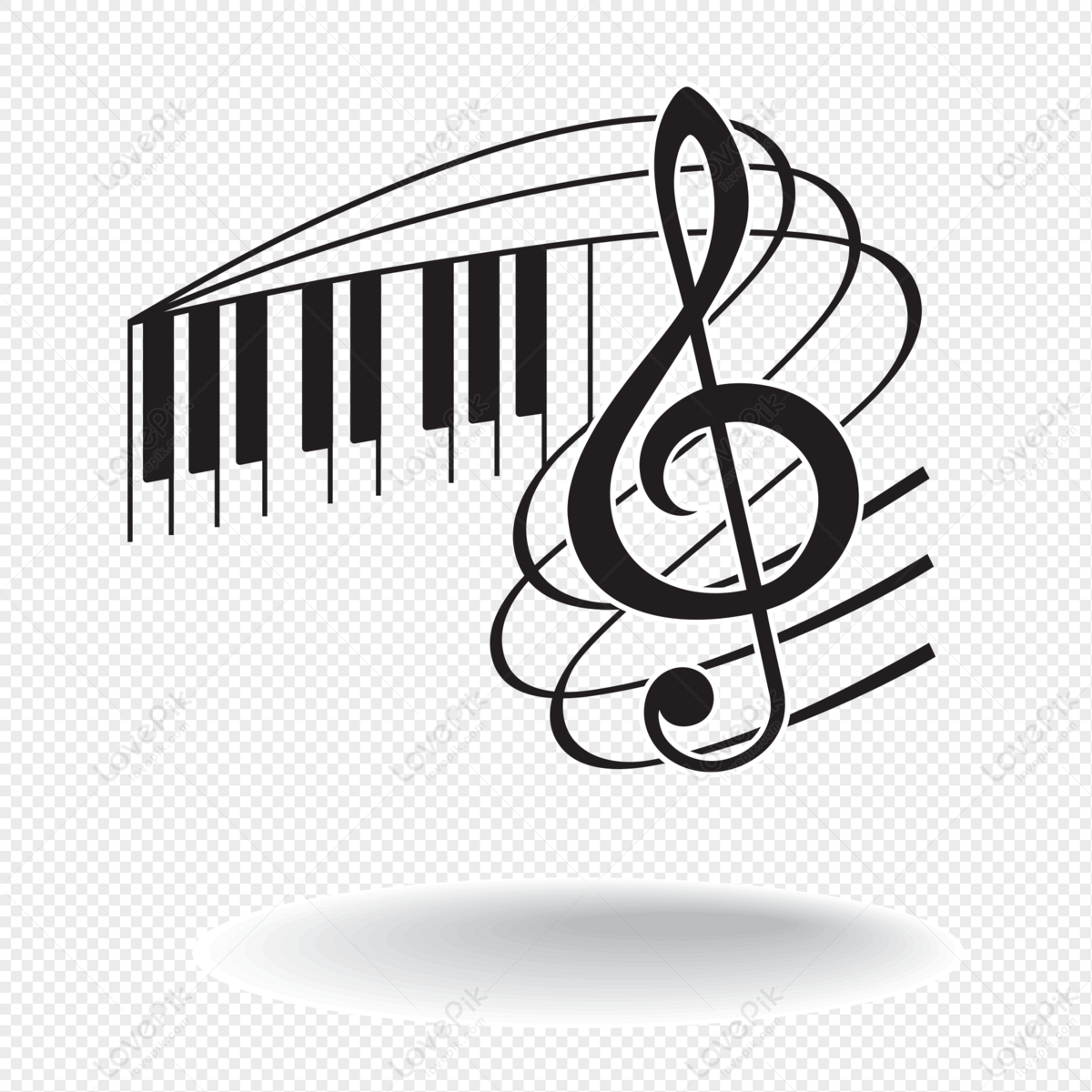 Piano Music Symbol PNG White Transparent And Clipart Image For ...