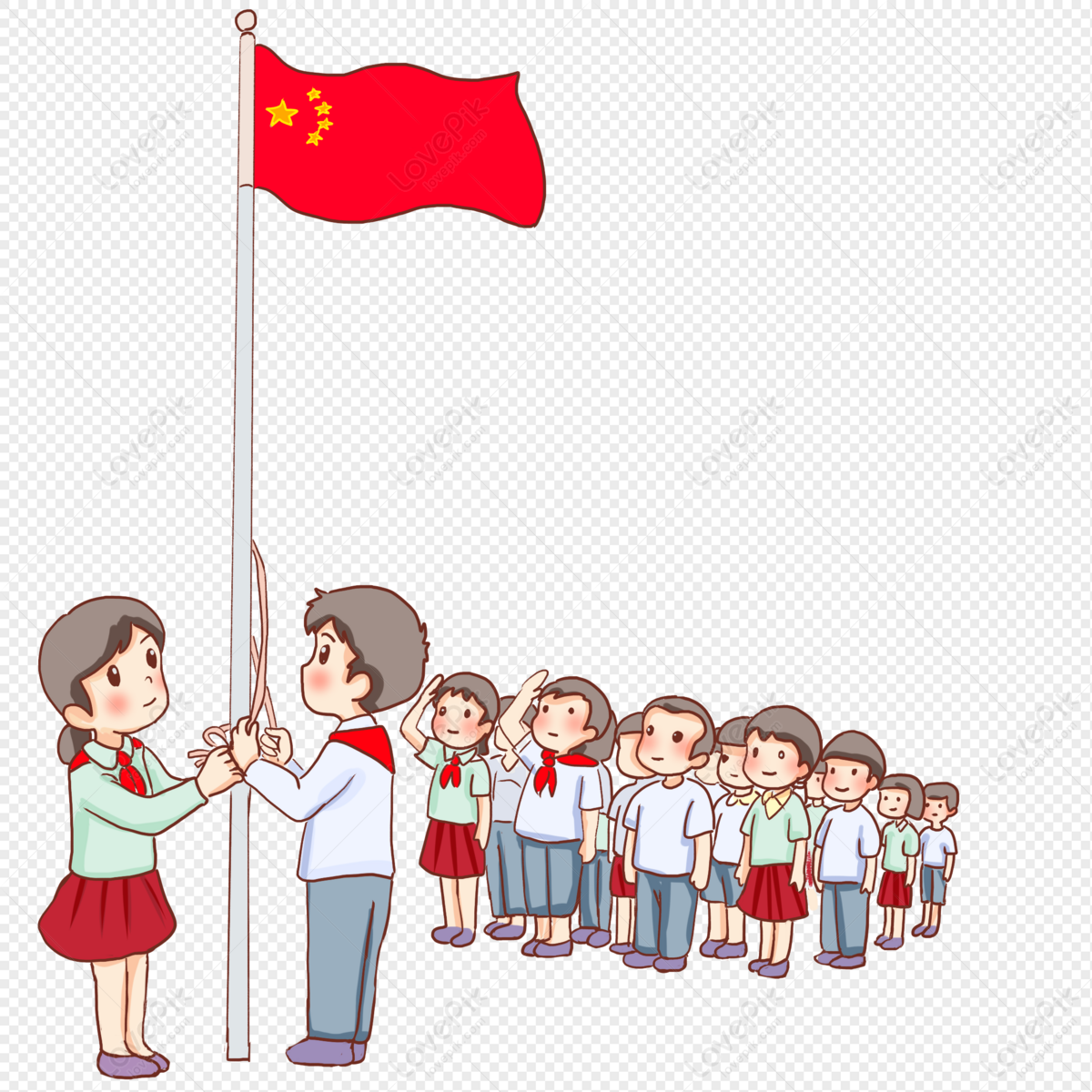 Raising The National Flag PNG Transparent Background And Clipart Image For  Free Download - Lovepik | 401549620