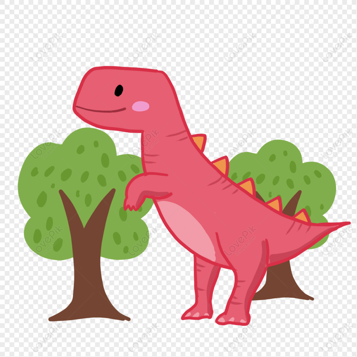 Red Cartoon Dinosaur PNG Transparent Image And Clipart Image For Free  Download - Lovepik | 401555637